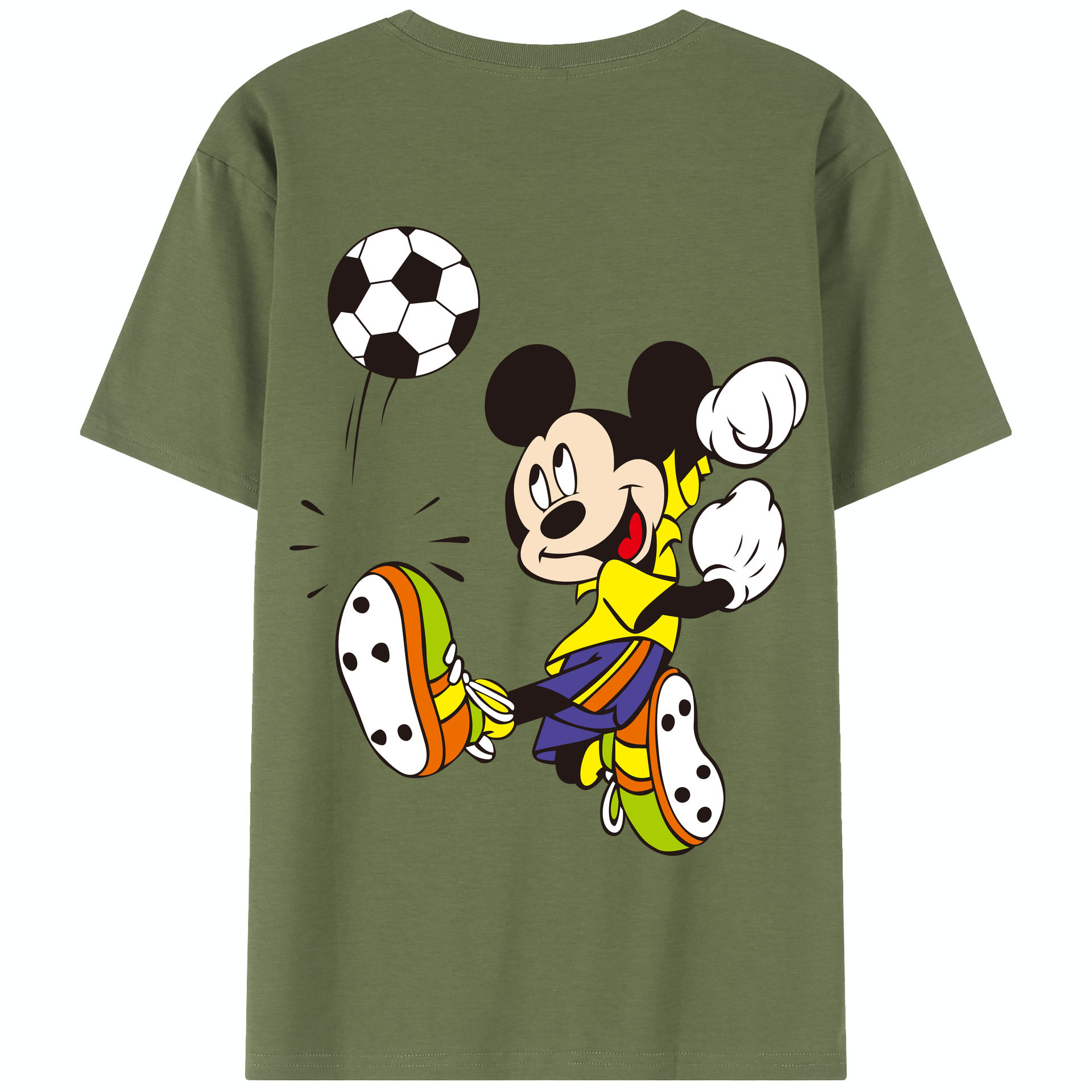（画像用） ミッキーマウス Mickey Mouse 綿100％半袖Tシャツ（背面プリント）